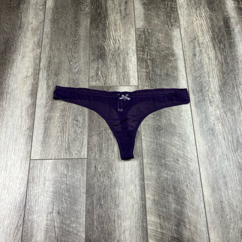 Adore Me Purple Mesh Thong‎